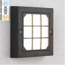 Φωτιστικό Επίτοιχο LED 6W 230V CCT Πλαστικό Μαύρο IP65 7872